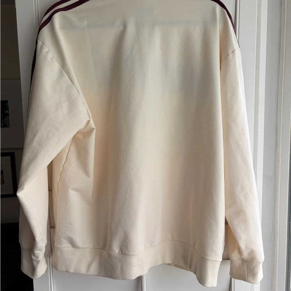 adidas Cream and Burgundy Track Jacket - Picture 4 of 7